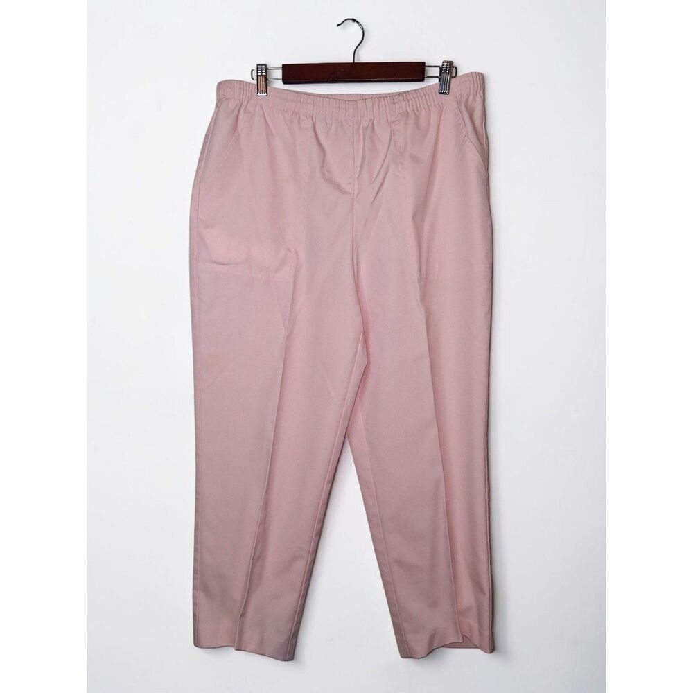 Cabin Creek Women’s Size 16 Pink Elastic Waist Pull-On Pants Casual Slacks